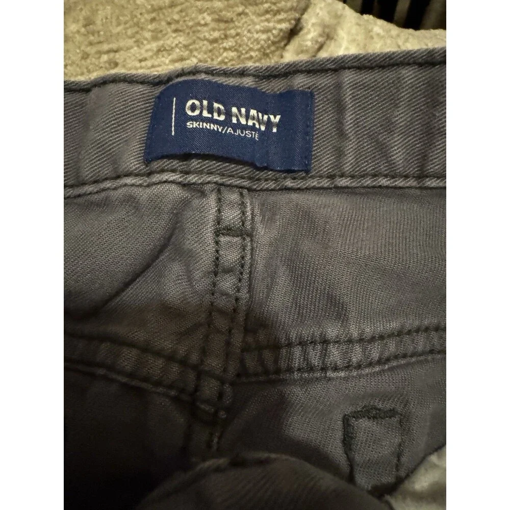 EUC Old Navy Skinny Jeans Boys Size 18 Adjustable Waist - Gray